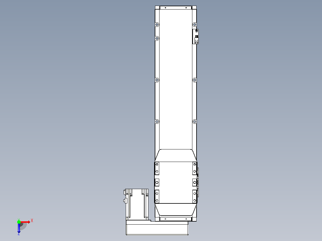 滚珠丝杠直线轴内置导轨TPA-GCR-150-2010C-L500-MR-M75-N3俯视图