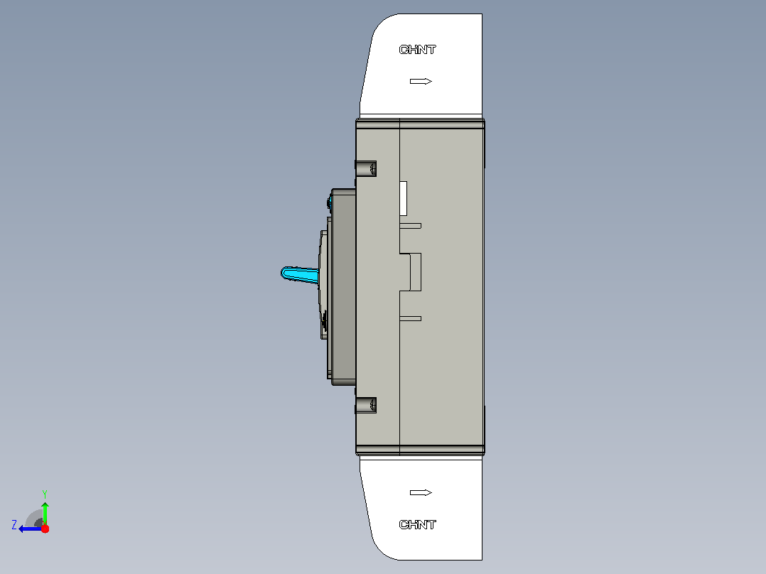 NXMLE-160S 3P剩余电流动作断路器三维模型202209右视图