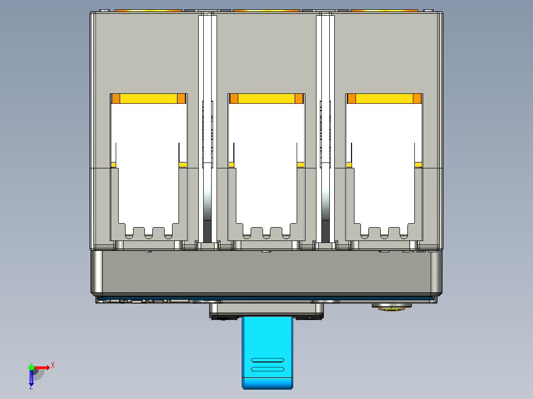 NXMLE-160S 3P剩余电流动作断路器三维模型202209俯视图