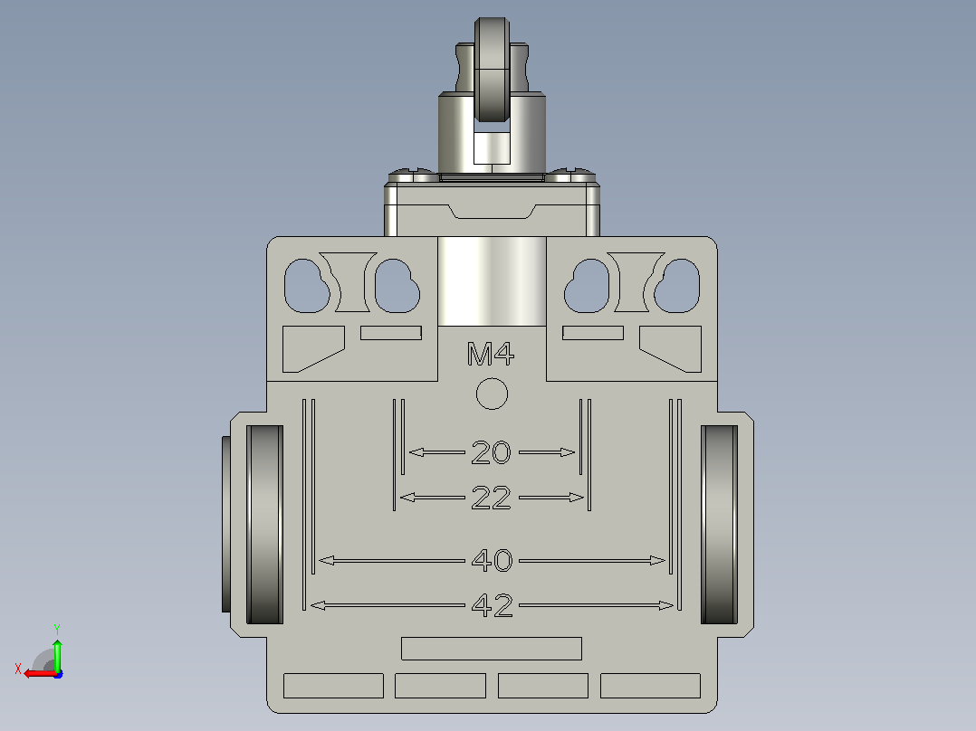 NKX3-13_KM1行程开关三维模型202011后视图