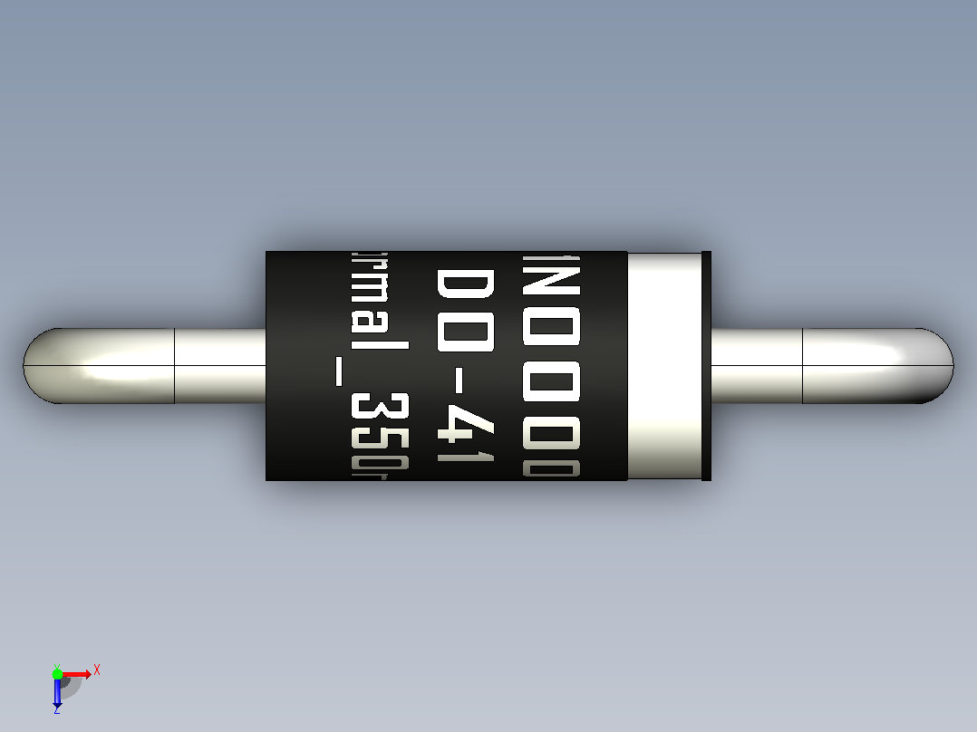 轴向二极管外壳DO-41_Normal_350mil_rev1.0.zip.zip俯视图