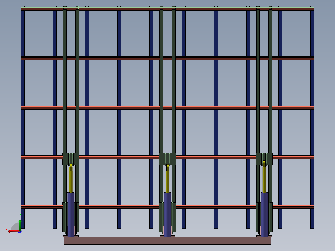 制作金属罐体焊接翻板工装后视图