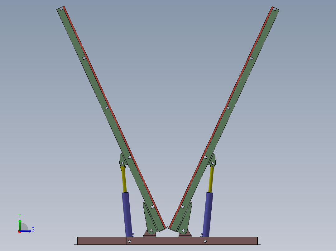 制作金属罐体焊接翻板工装左视图