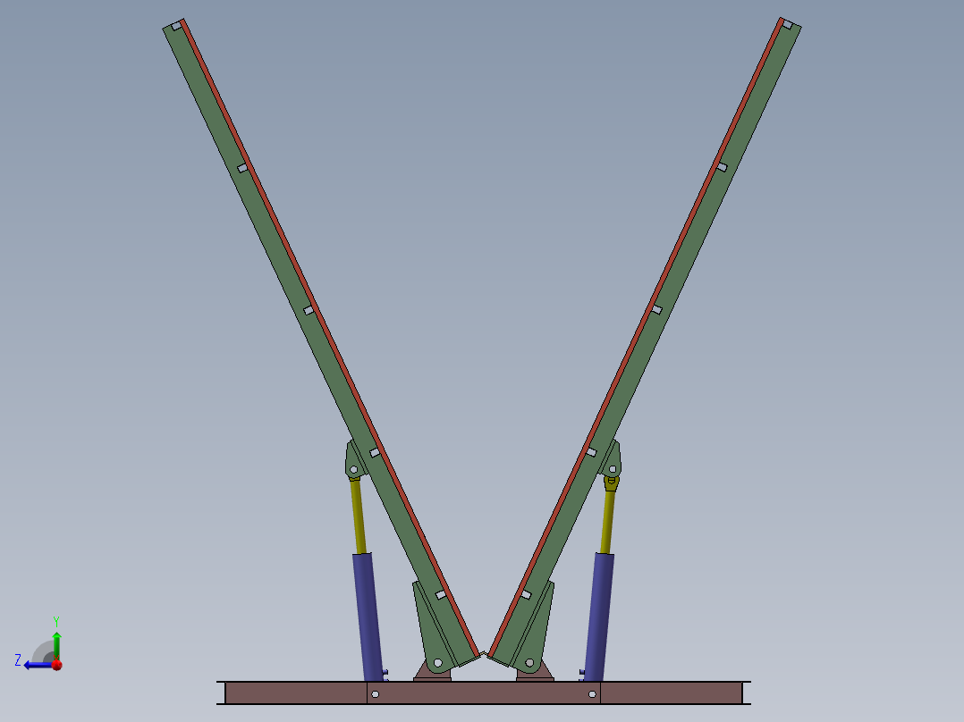 制作金属罐体焊接翻板工装右视图