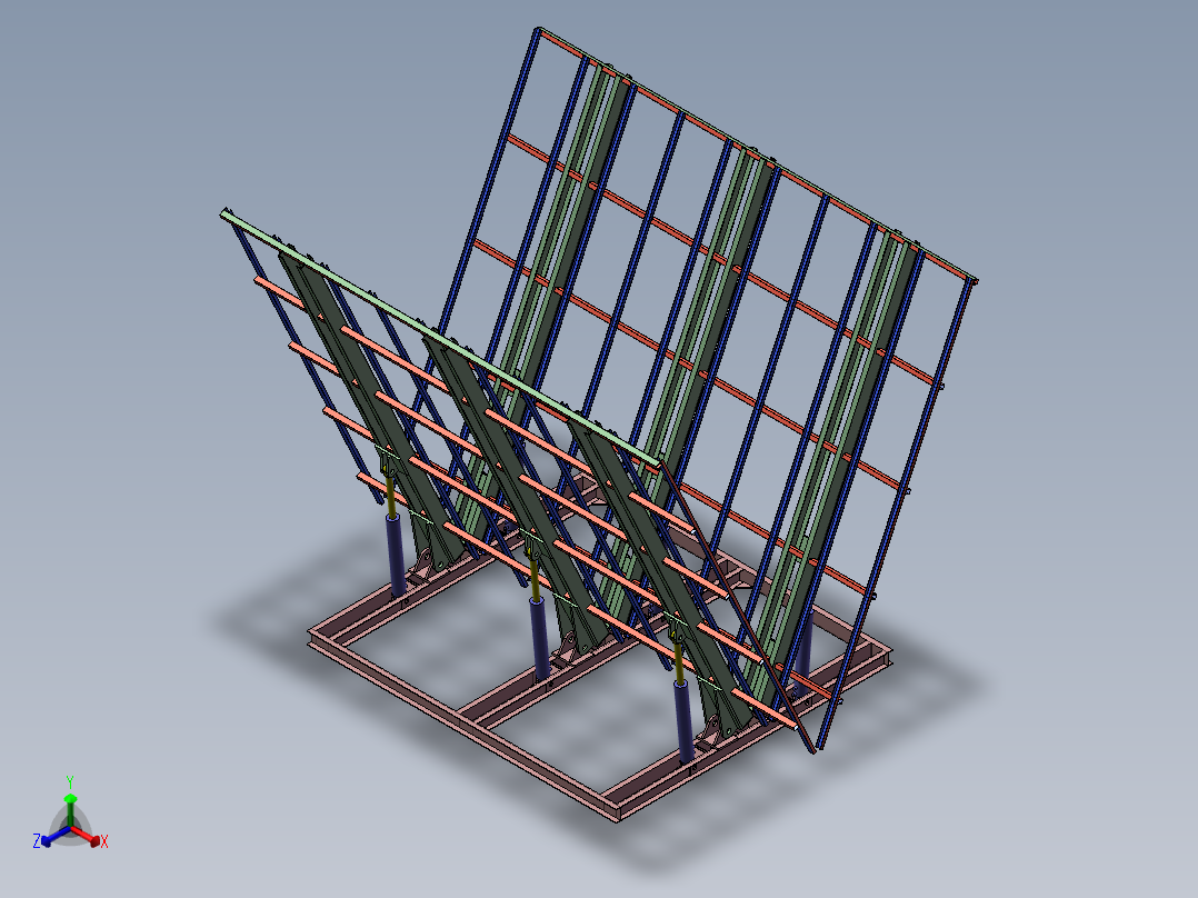 制作金属罐体焊接翻板工装正等轴测图