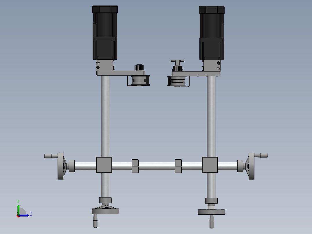 落地式夹持机构sw18可编辑左视图