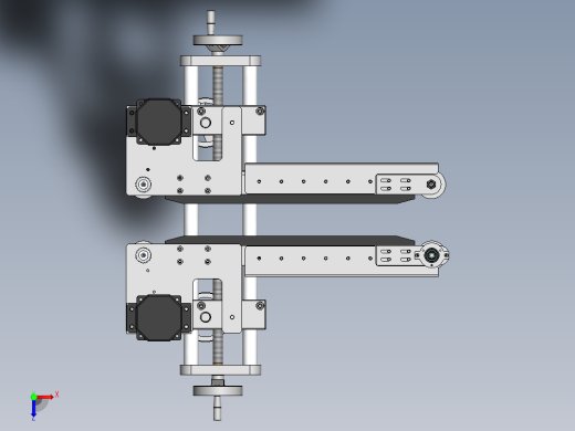 落地式夹持机构sw18可编辑俯视缩略图
