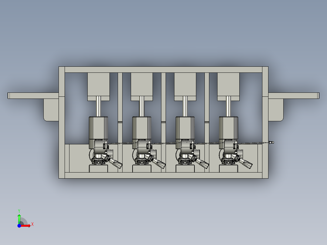 气密性测试夹具套管机耐压测试（step+cad）前视图
