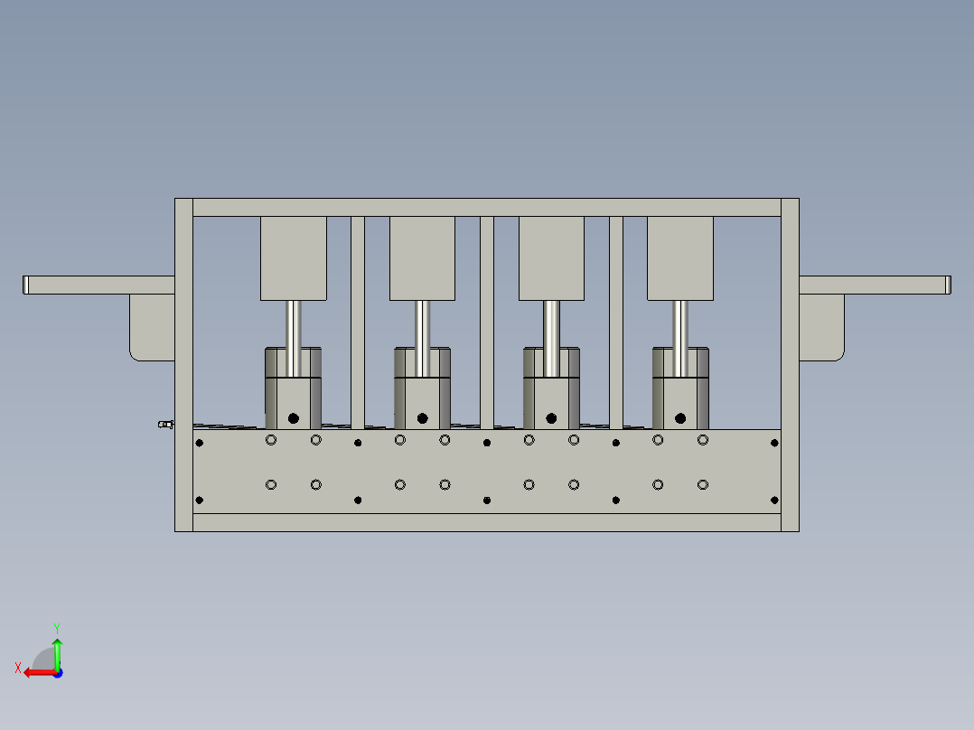 气密性测试夹具套管机耐压测试（step+cad）后视图