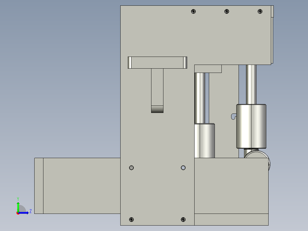 气密性测试夹具套管机耐压测试（step+cad）左视图