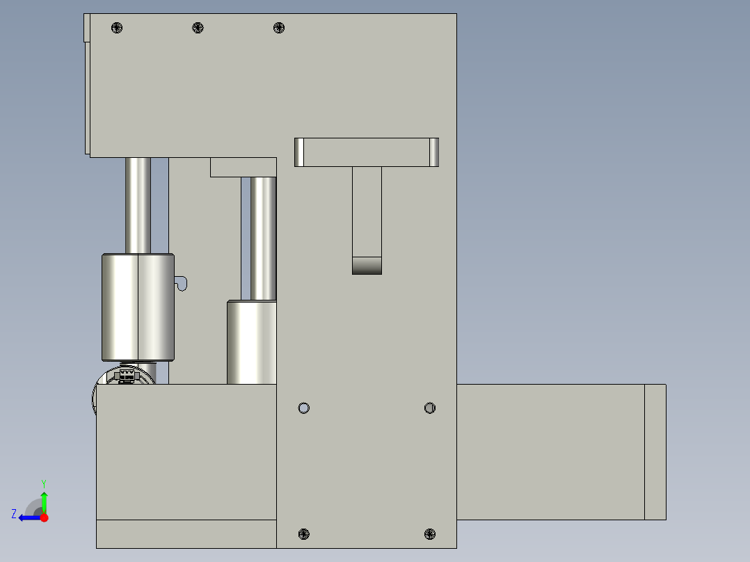 气密性测试夹具套管机耐压测试（step+cad）右视图