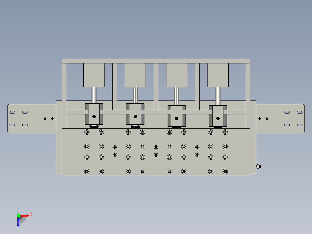 气密性测试夹具套管机耐压测试（step+cad）俯视图