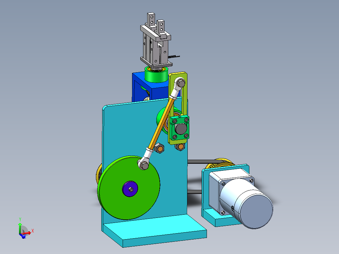 四杆机构+锥齿轮行星轮系机构sw16可编辑
