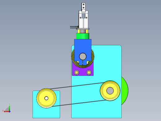 四杆机构+锥齿轮行星轮系机构sw16可编辑后视缩略图
