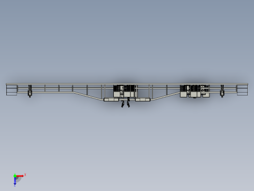 电动床框架机器人自动化流水线焊接3D模型俯视缩略图