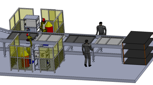 电动床框架机器人自动化流水线焊接3D模型缩略图