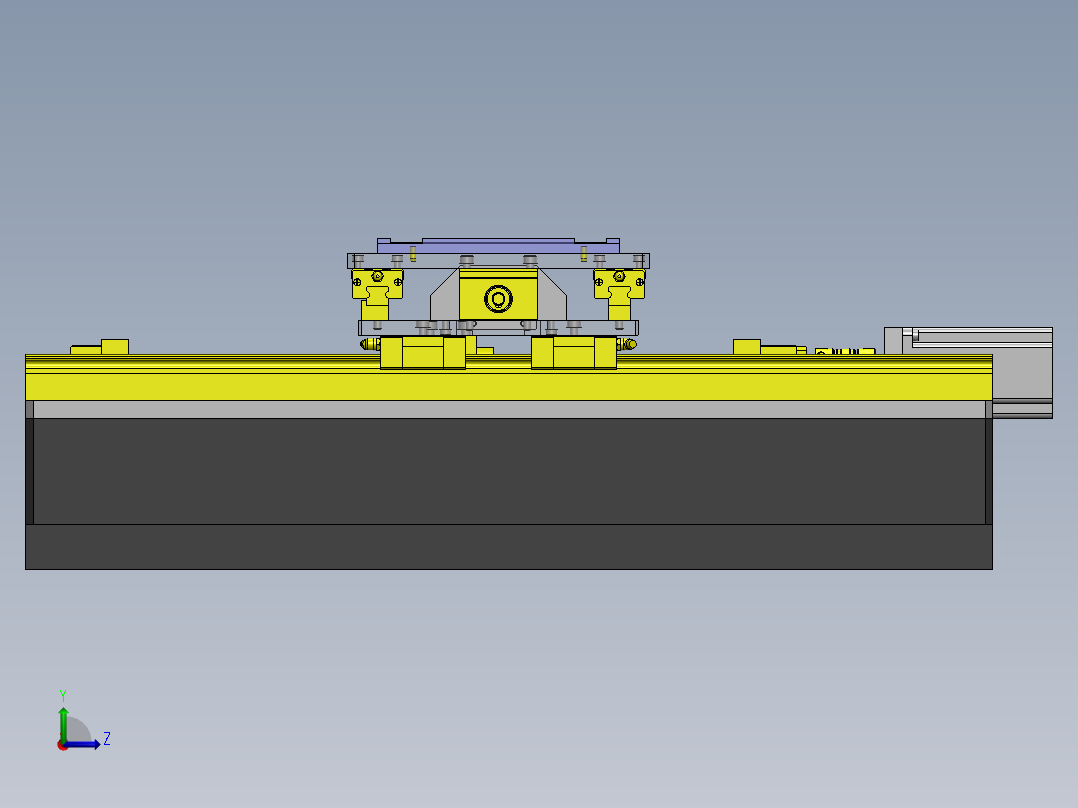 2轴XY移动工作台3d图纸 小型数控XY工作台 双轴丝杠工作台3d模型左视图
