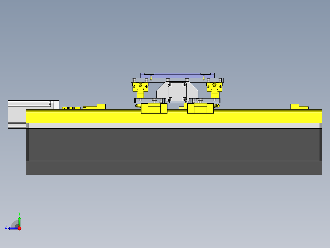 2轴XY移动工作台3d图纸 小型数控XY工作台 双轴丝杠工作台3d模型右视图