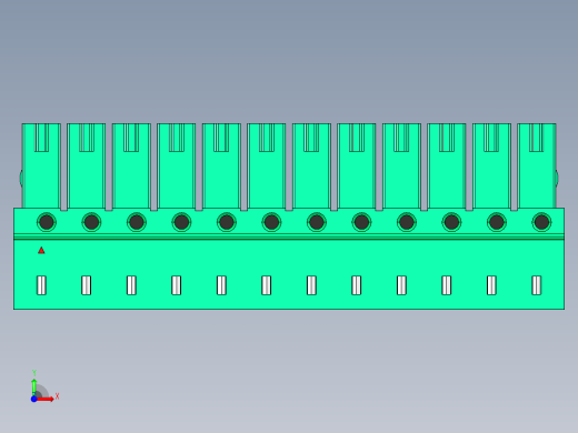 DEGSON 15EDG 系列 3.5mm 插拔式接线端子 FullPack-15EDGA-3.5-12P-14-00AH前视缩略图