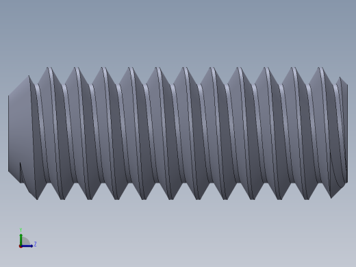 UNC 平头紧定螺钉-UNC SET SCREW 5-40 x0.3125.SLDPRT左视缩略图