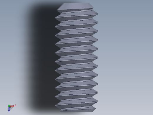 UNC 平头紧定螺钉-UNC SET SCREW 5-40 x0.3125.SLDPRT俯视缩略图