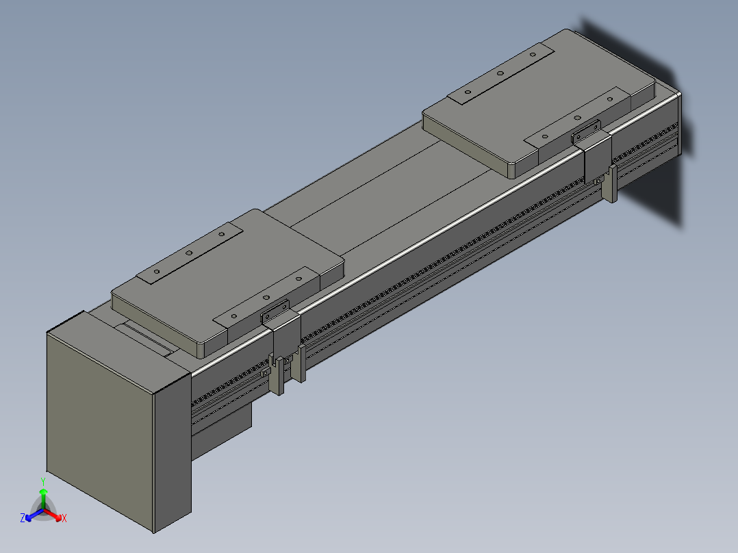 直线模组LHC14-S350-D设计图纸主视图