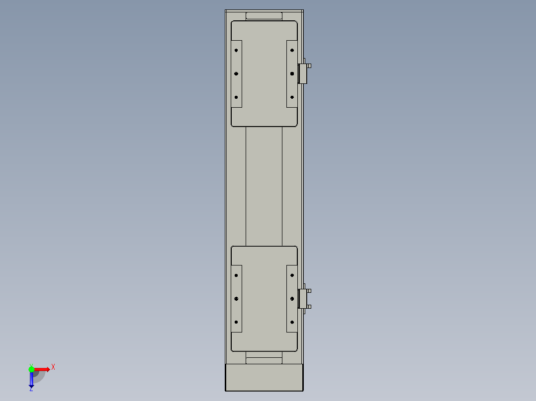 直线模组LHC14-S350-D设计图纸俯视图