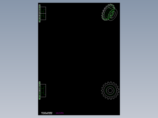 鏈輪惰輪SIS-S-2D多系列多零件图纸模型