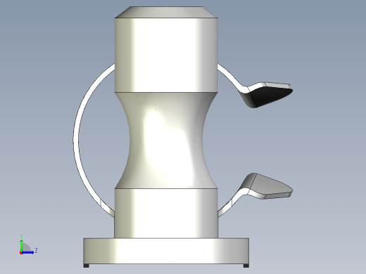折疊彈片梢10.(B)-3D多系列多零件图纸模型左视缩略图