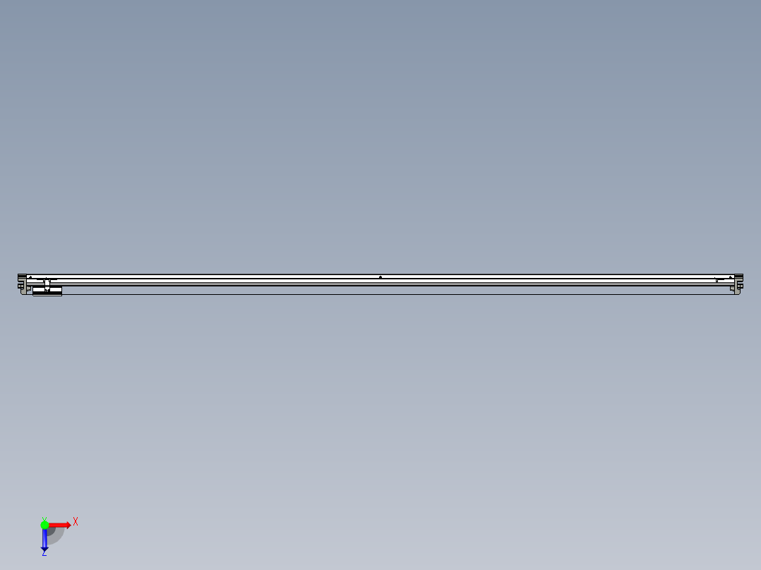 威洛博VL系列直线电机模组-VL14S1-S2550俯视图