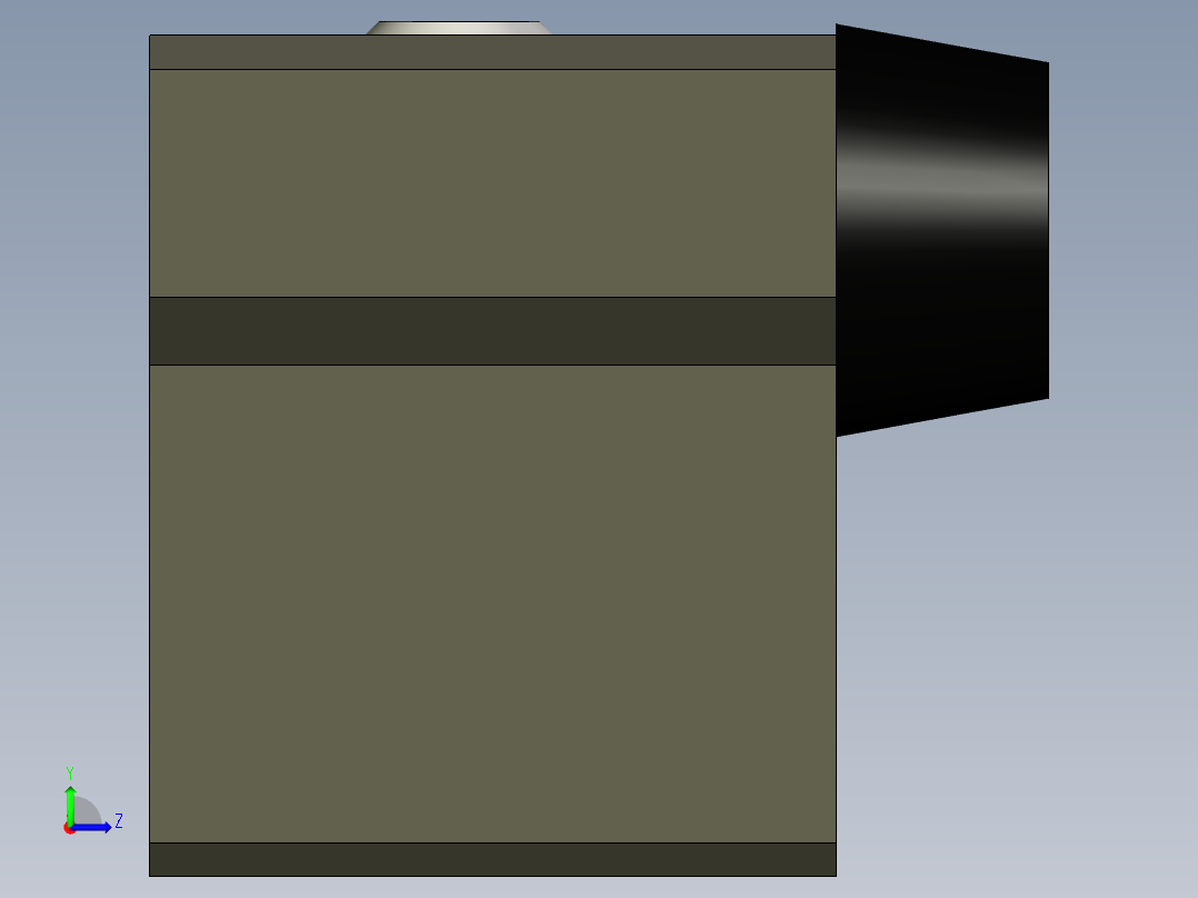 HG20导轨限制器挡块左视图
