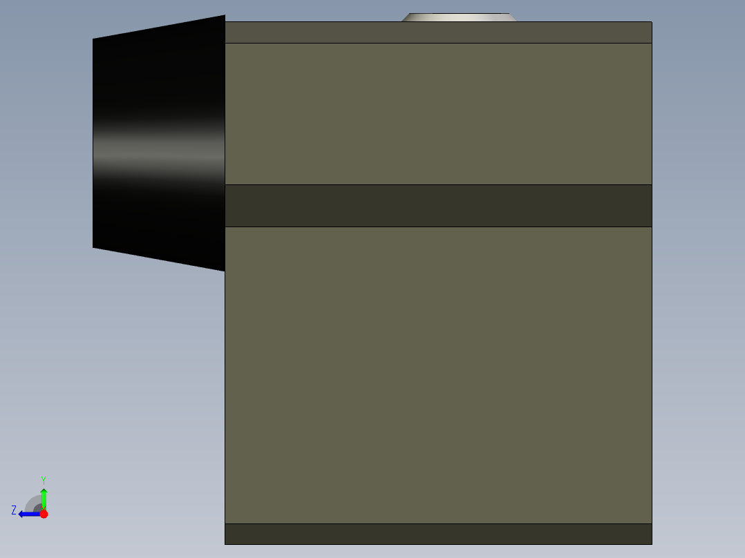HG20导轨限制器挡块右视图