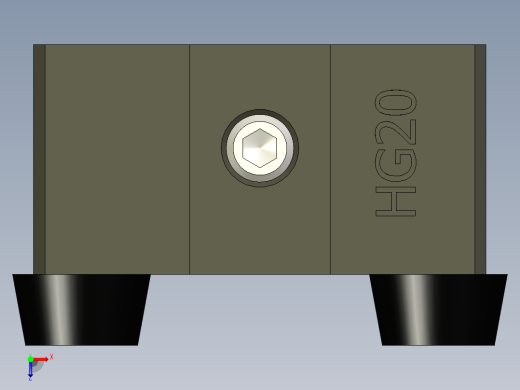 HG20导轨限制器挡块俯视缩略图