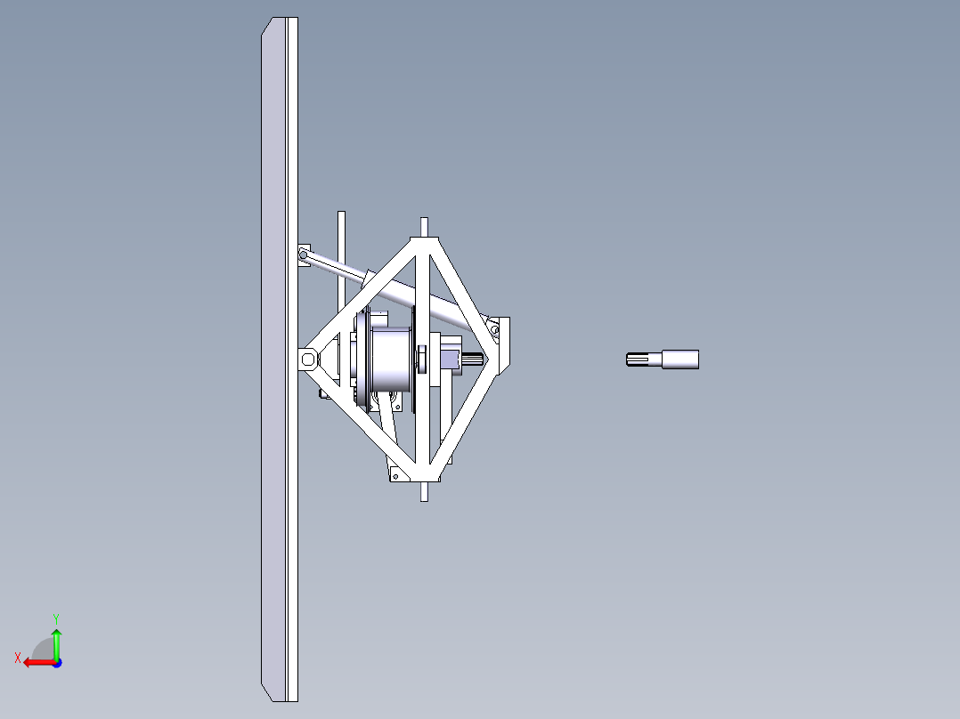 林业绞车--stp后视图