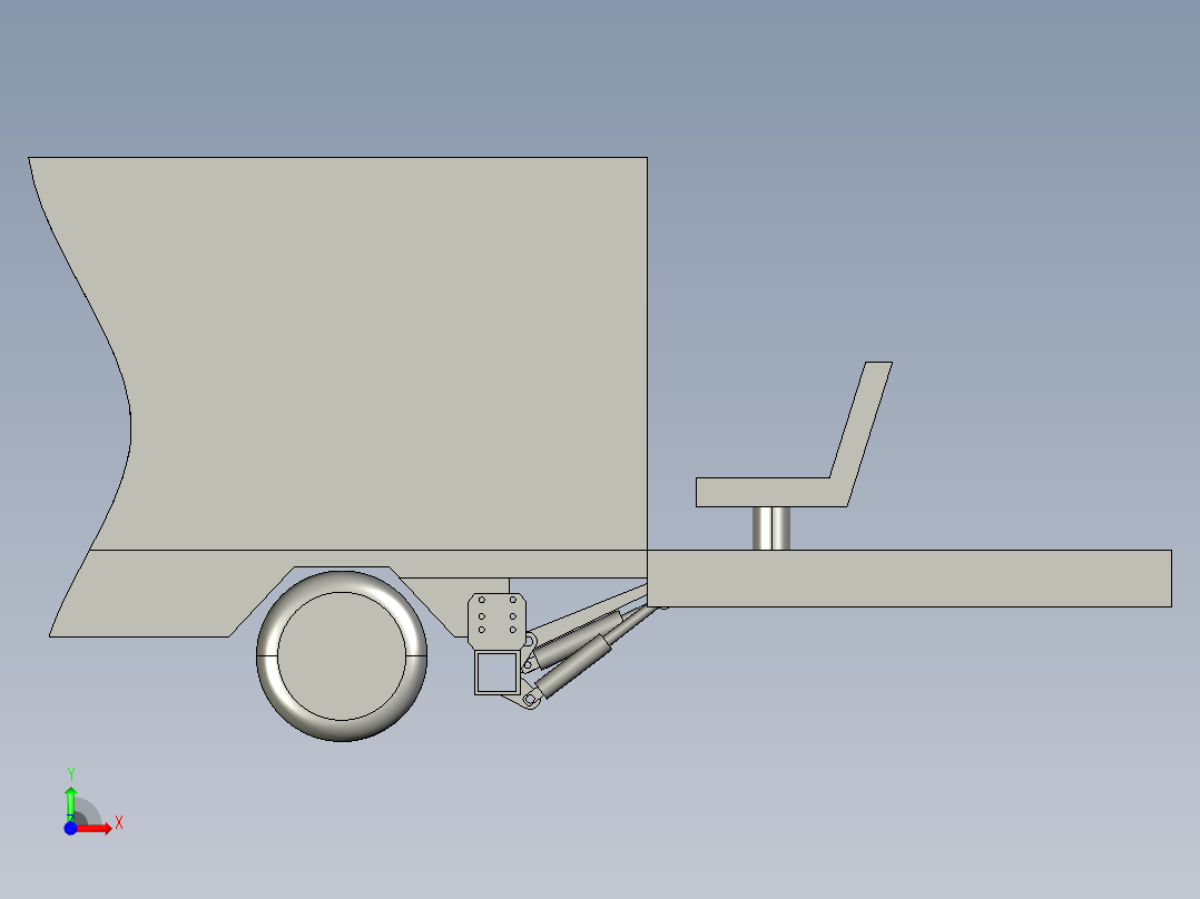 车载轮椅升降机三维图376269==40前视图