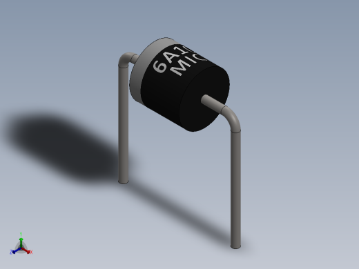 电容器 二极管 电阻器-Rectifier Diode 6A10正等轴测缩略图