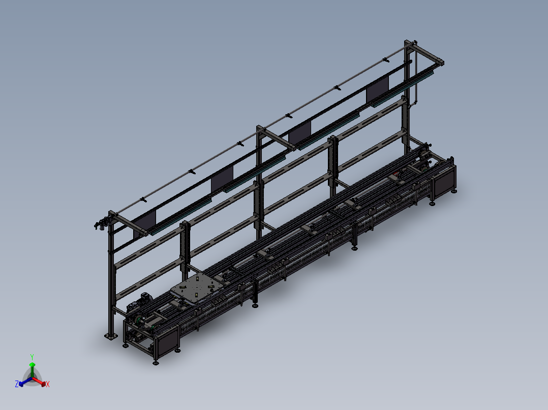 倍速链组装线 回流倍速链流水线3D图纸