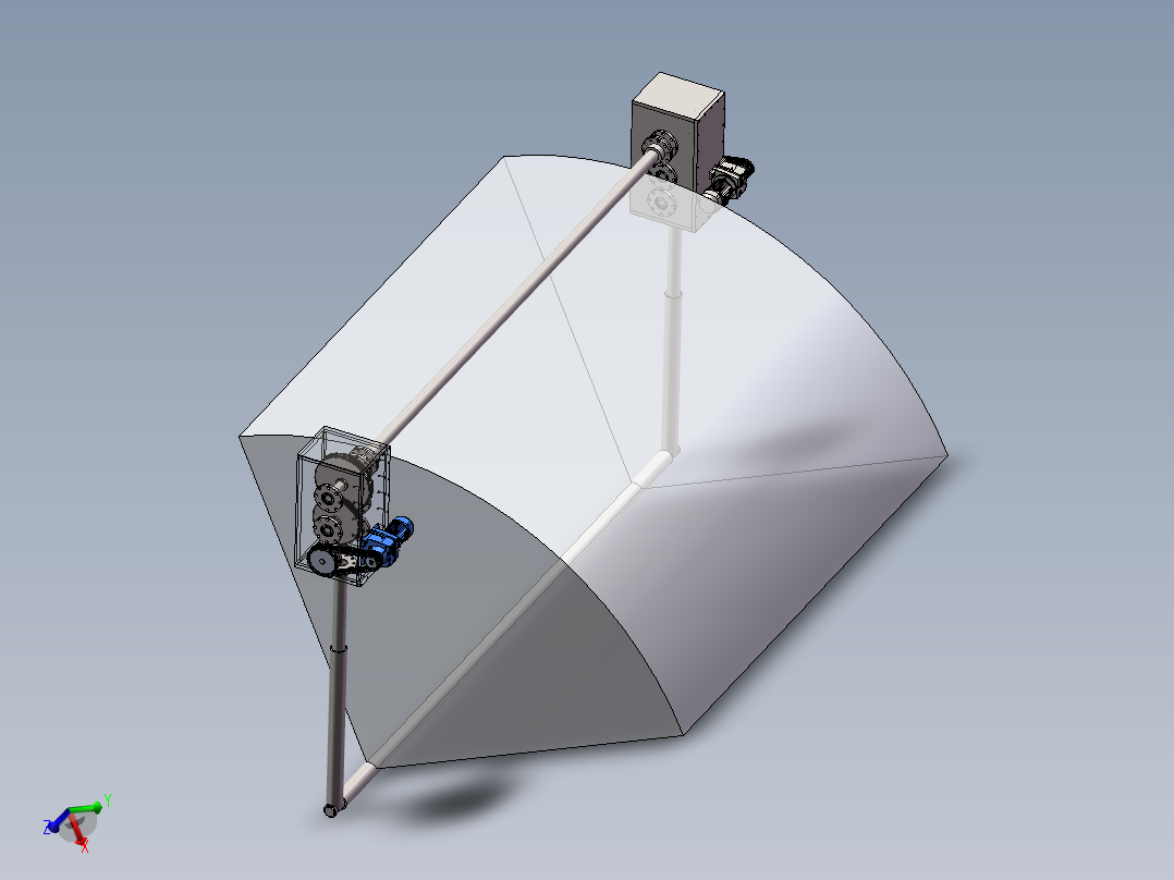 大棚卷帘机设计含三维二维说明书