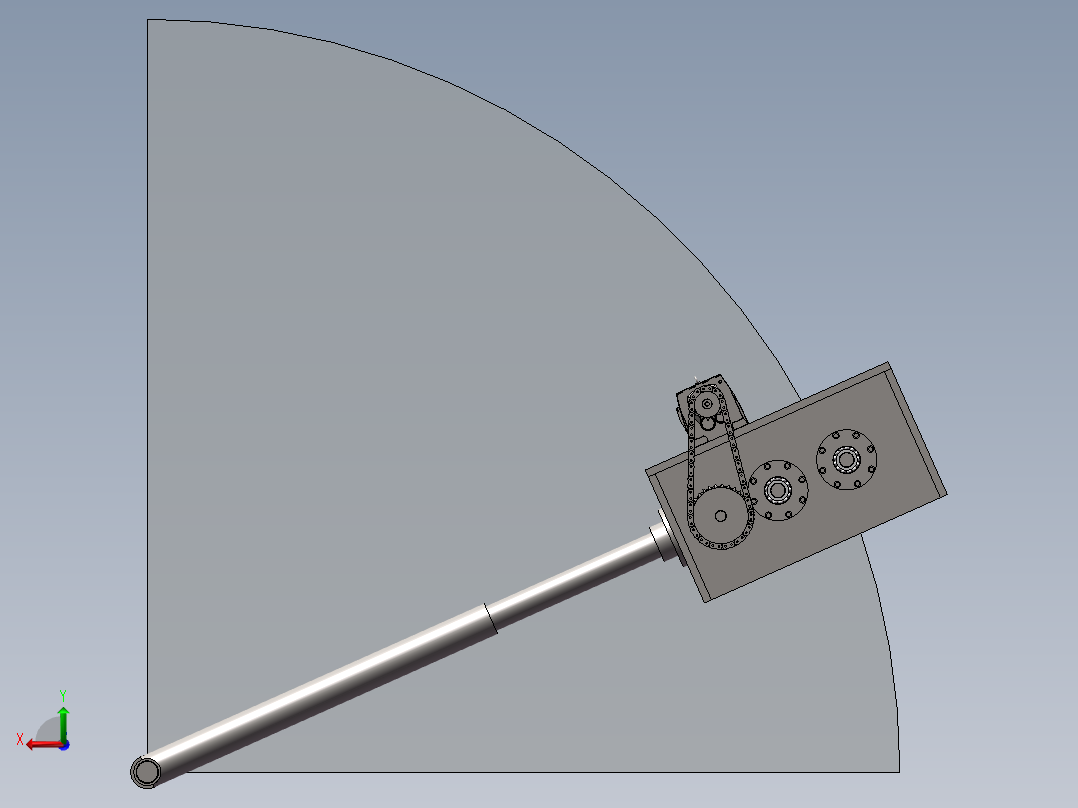 大棚卷帘机设计含三维二维说明书后视图