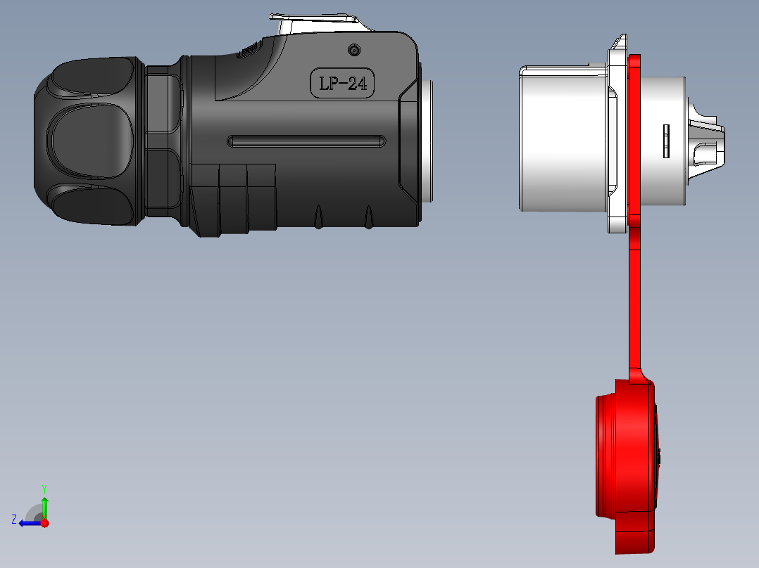 凌科LP24航插右视图