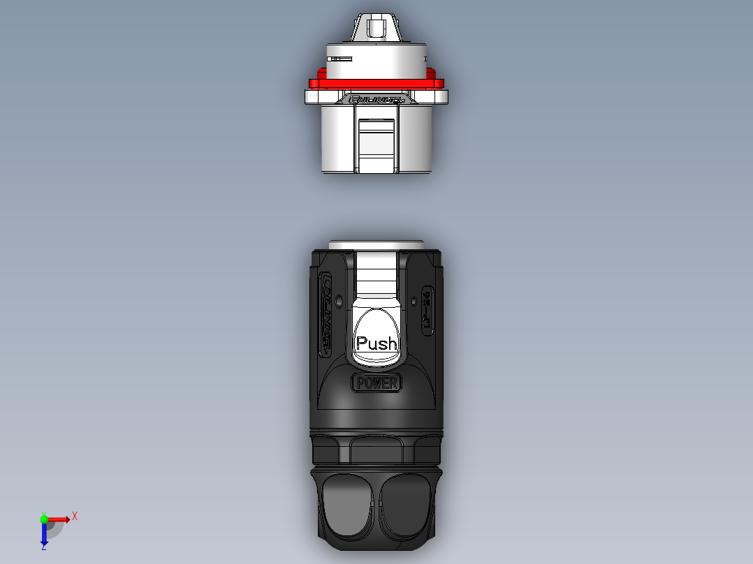 凌科LP24航插俯视图