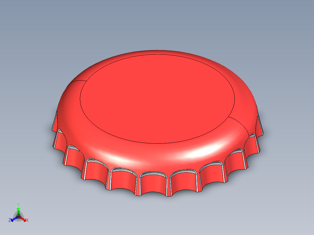 瓶盖、盖子(20)正等轴测图
