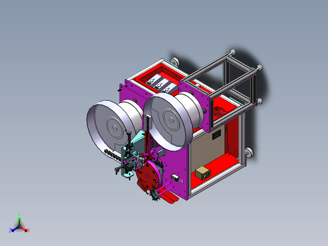 密封圈组装机(sw17可编辑+工程图）正等轴测图