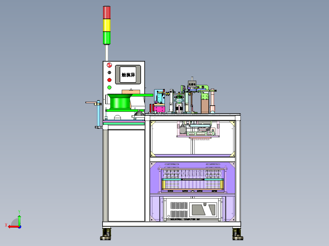 SMT测试分光分选机后视图