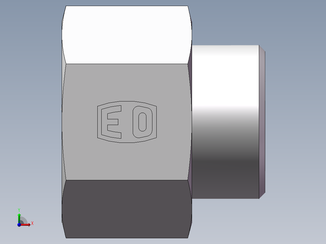 直通内螺纹接头、5DB-42-20前视图