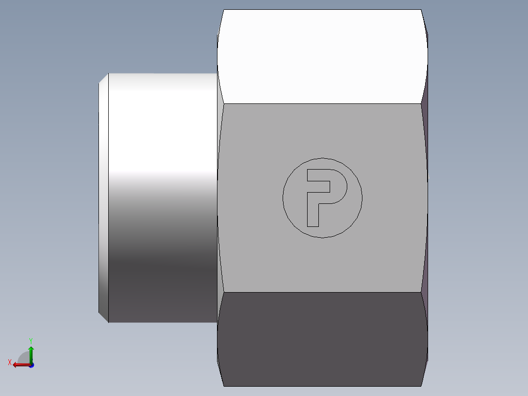 直通内螺纹接头、5DB-42-20后视图