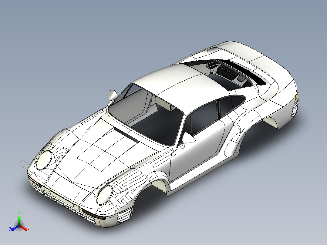 B2004836-保时捷959正等轴测图