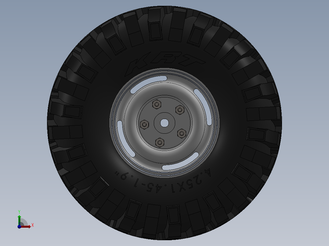 轮毂、轮胎(91)前视图