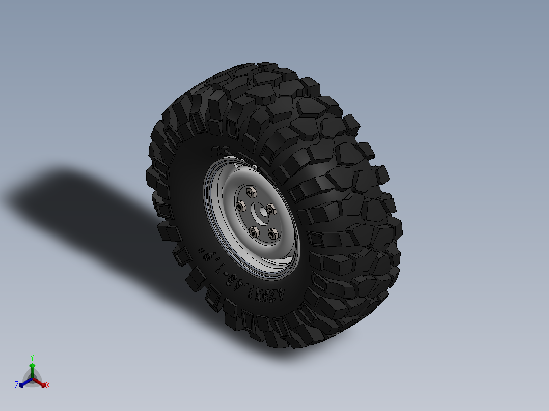 轮毂、轮胎(91)正等轴测图