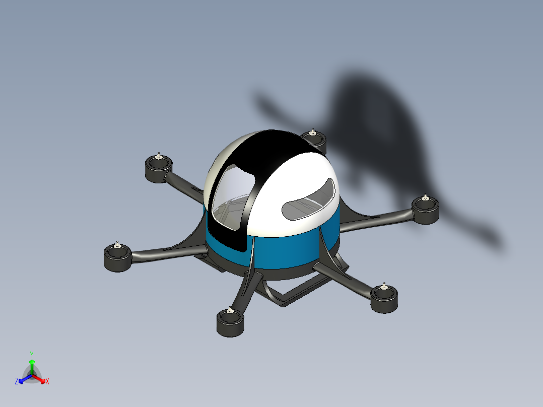 B2004062-六轴飞行器正等轴测图